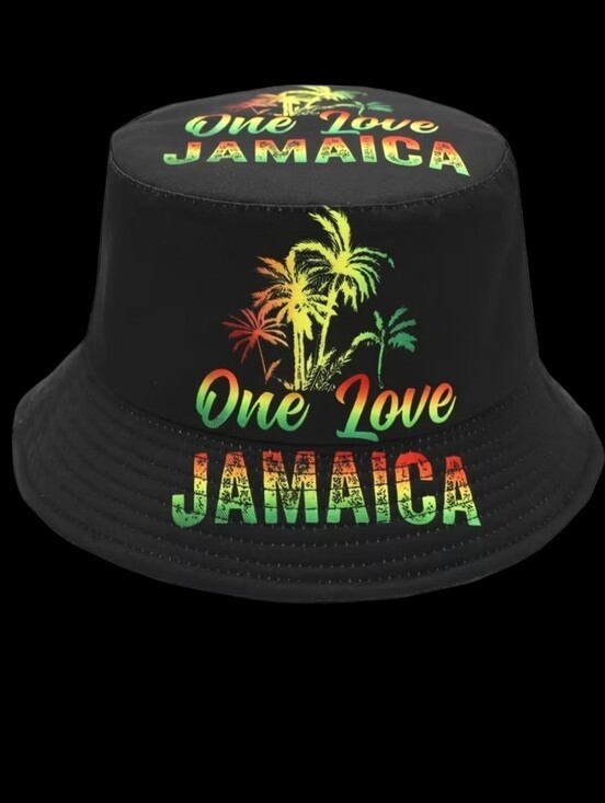 Fashion Hats Accessories - One Love Jamaica Black Bucket Hat Unisex 22"/23"